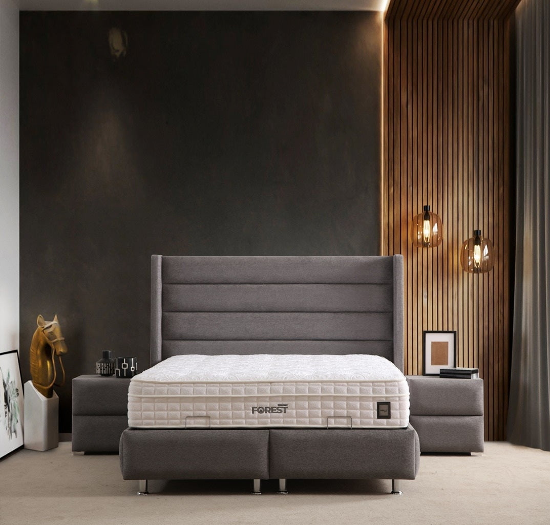 Aden Base Headboard Set with luxurious design and spacious storage base