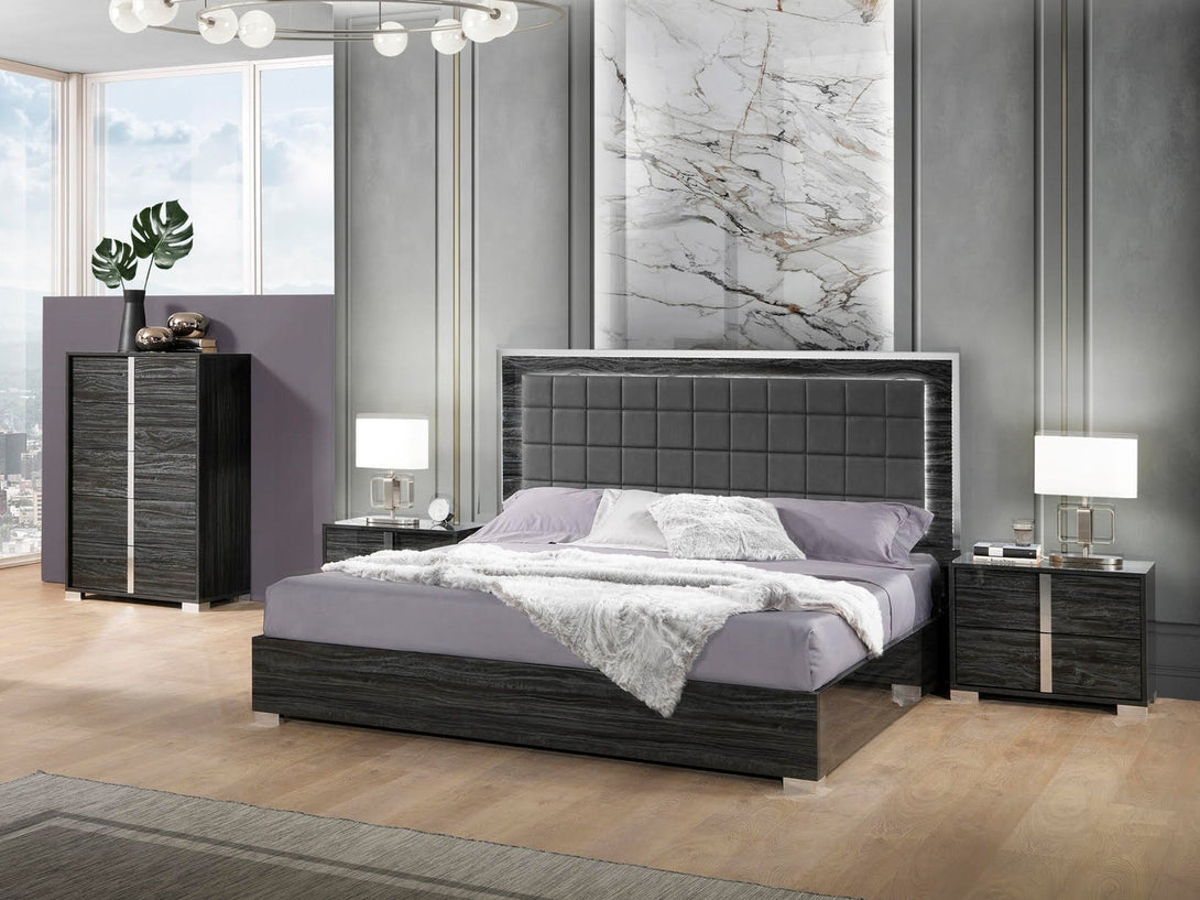 Alice Jn Bedroom Set with bed, wardrobe, and bedside tables - Timber Land Furniture