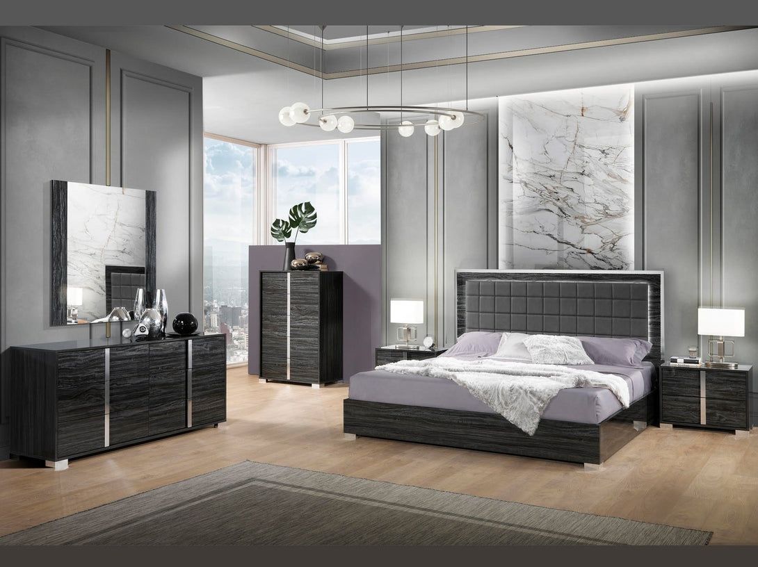 Alice Jn Bedroom Set with bed, wardrobe, and bedside tables - Timber Land Furniture