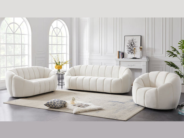 Elijah Living Room Sofa Set with elegant design, wooden frame, and plush cushions.