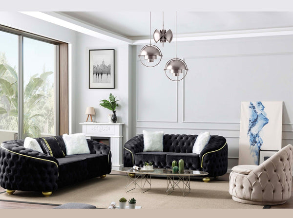 Bursa Living Room Sofa Set with sleek modern design, wooden frame, and plush cushions.