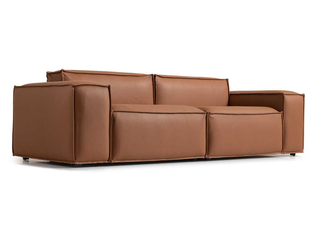 Natura Marmo Living Room Sofa Set with natural textures, wooden frame, and plush cushions.