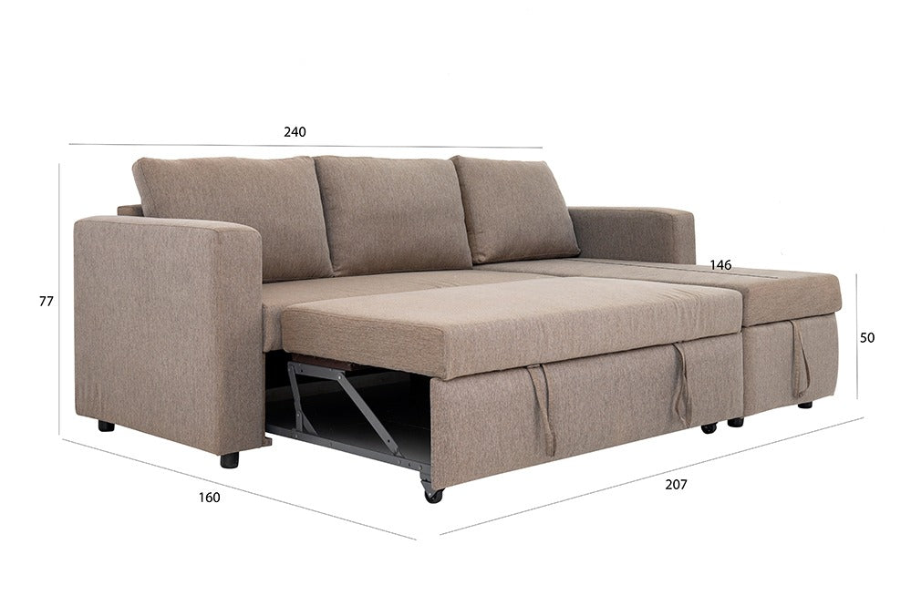 Stella Sofa Cum Bed With Storage by Timber Land - Versatile and Functional Sofa Bed